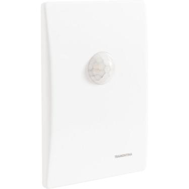 Imagem de Sensor De Presença 120° De Embutir Em Parede Tramontina Bivolt Com Fotocélula Branco Tramontina