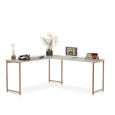 Imagem de Mesa em L sem Prateleira Office em Mdf Estilo Industrial KLM Store
