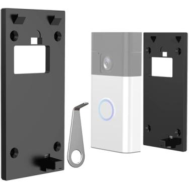 Imagem de Suporte de campainha sem perfuração para campainha de bateria totalmente nova (versão 2024), placa de montagem de campainha adesiva forte, acessórios de suporte de campainha de vídeo 2024 para aluguel