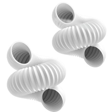 Imagem de Cestluck Mangueira de escape AC flexível: mangueira CA de 15 cm de diâmetro no sentido anti-horário pacote com 2, comprimento até 203 cm, mangueira de ventilação de ar condicionado portátil compatível