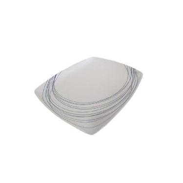 Imagem de Conjunto 3 Travessas Rasas Porcelana Italiana Luxo Bugatti