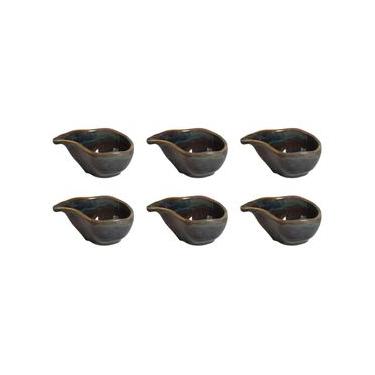 Imagem de Conjunto de Molheiras Ovais Porto Brasil Orgânico Oceano 40ml – 6 Peças