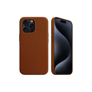 Imagem de Capa para iPhone 15 Pro - Couro Dual Marrom - Gshield