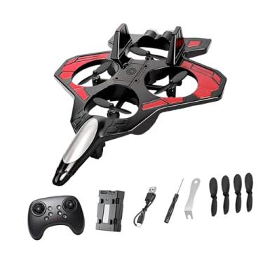 Imagem de simhoa Avião de Controle Remoto RC com Giro de 360° e Luzes LED - Aeronave de para Crianças, Adultos, Meninos e Iniciantes (a partir de 14 anos), Vermelho