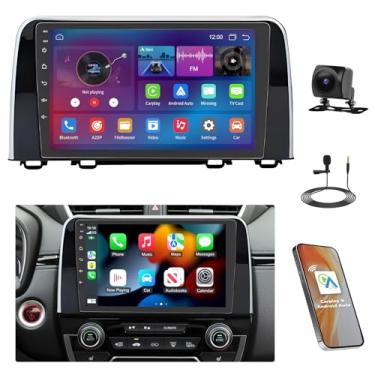 Imagem de Rádio de tela vertical de 4 + 64 G para CRV 2017-2021 com Carplay sem fio, Android, 13 polegadas, tela sensível ao toque, compatível com Bluetooth, GPS, WiFi, HiFi, FM, SWC, AHD