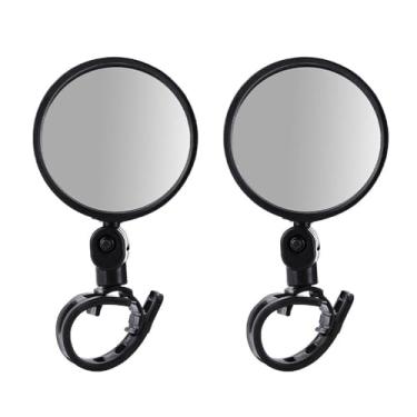 Imagem de Espelho retrovisor de bicicleta rotativo de 360°, espelho universal para guidão para fácil instalação