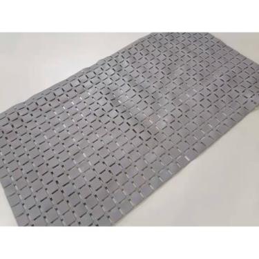 Imagem de Tapete Para Box Antiderrapante com Ventosas Tapete de Banheiro Massageador para os Pés Modelo Retangular (Cinza 511)