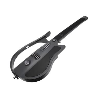 Imagem de SUNGOOYUE Guitarra Inteligente, Guitarra Elétrica Portátil Dobrável Automática Sem Cordas Com Sintonizador Inteligente e Conectividade de Aplicativo para Iniciantes, Preta