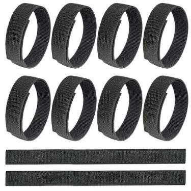 Imagem de 10 peças de blusas pretas para botas com alça militar, envoltórios de bota para botas de caubói táticas ajustáveis para jardinagem, Preto