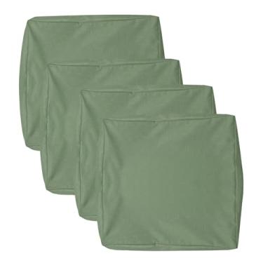 Imagem de youngseahome Capas de almofada de assento de pátio, capas laváveis de substituição, à prova d'água para móveis ao ar livre, capa de assento para sofá, jardim, sofá, verde sálvia, 61 cm × 56 cm × 10 cm