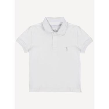 Imagem de Camisa Polo Aleatory Infantil Piquet Light Branca-Masculino