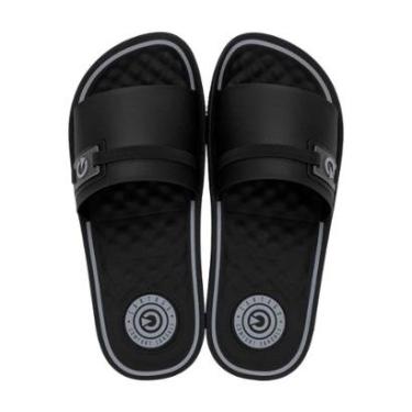 Imagem de Chinelo Slide Casual Arizona Gaspea Masculino Cartago Preto / Cinza 42-Masculino