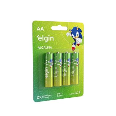Imagem de Pilha Alcalina Elgin AA 1.5V Blister C/4UN