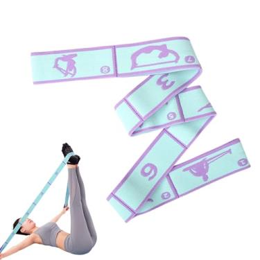 Imagem de Faixas de Alongamento para Exercício,Elástico Fitness de 8 Seções - Faixas de Resistência para Pernas,Para Mulheres Crianças Yoga Exercício Fitness e Casa