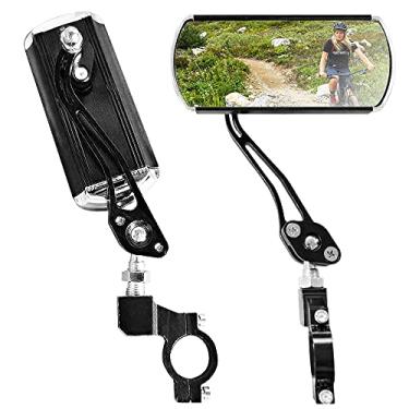 Imagem de 2 Pacote Espelho Retrovisor Traseiro de Bicicleta Ajustável Rotativo Ângulo Amplio Liga Alumínio para Andamento