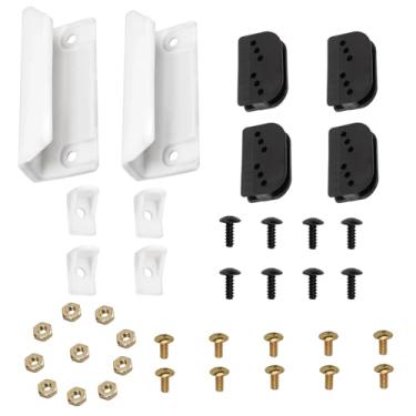 Imagem de Kit completo de porta de galpão DK100-A Kit de ajuste de porta peças de substituição para portas deslizantes de galpão de flecha, kit de ferragens de porta para Armazém Flecha, alça branca