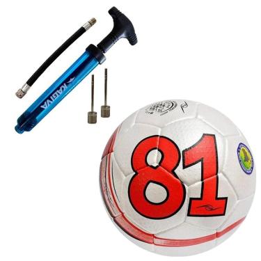 Imagem de Kit Bola Campo Dalponte 81 Star Costurada A Mão + Bomba De Ar Kagiva-Masculino