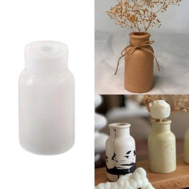 Imagem de Molde de Silicone Vaso Liso para Cimento Resina Gesso Forma Vaso Longo Liso