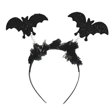 Imagem de Petitebella Acessório de fantasia infantil de Halloween com morcegos duplos pretos