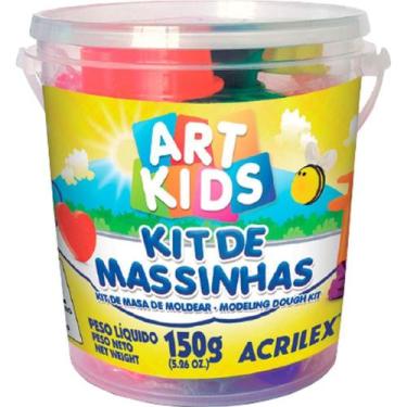 Imagem de Massa para Modelar Criativa ART KIDS 150G - Potes com Moldes (pacote c