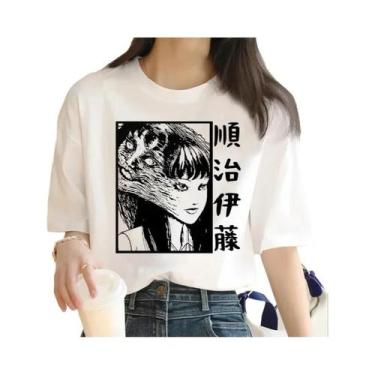Imagem de Junji ito camiseta feminina harajuku kawaii estética kawaii japonês t 