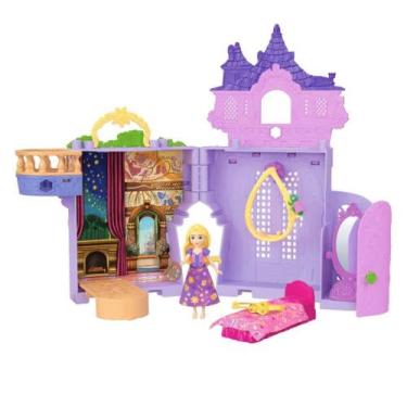 Imagem de Boneca disney princesa castelo rapunzel jdp61 - Mattel