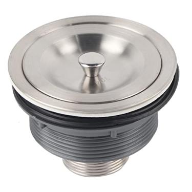 Imagem de Filtro de drenagem de pia de aço inoxidável 304 Antiferrugem Tampa de drenagem de pia de cozinha com armazenamento de água para lavagem de louça Acessórios de drenagem de 4,3