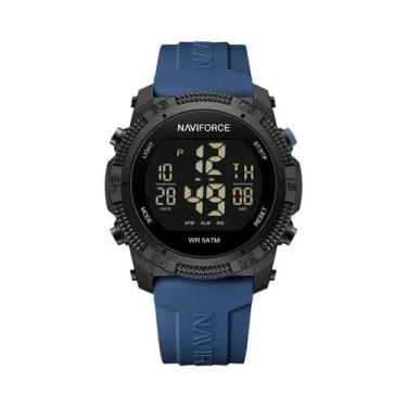 Imagem de Relógio Digital Masculino NAVIFORCE À Prova D'Água 3ATM Com Display LC