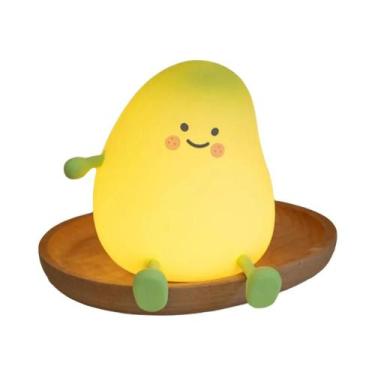 Imagem de Luz Noturna De Silicone Em Forma De Pêra Com 7 Cores LED, Dimmer Tácti