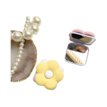 Imagem de Espelho De Maquiagem Dobrável Com Suporte Para Celular, Acessórios De 