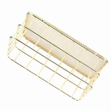 Imagem de GLOGLOW Cesta de Armazenamento de Ferro Dourado, Organizador de Mesa Elegante de Ferro Forjado, Cesta Multifuncional que Economiza Espaço para Casa e Material de Escritório (Tamanho pequeno)