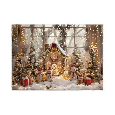 Imagem de Fundo Para Festa De Natal Com Pinheiros, Presentes, Tema De Veado, Bis