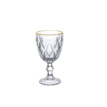 Imagem de Taça Água e Vinho com Borda Dourada 320Ml 6 Peças