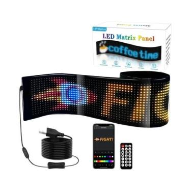 Imagem de Painel De LED RGB Flexível Para Carro: Letreiro De Pixel Matriz Com An