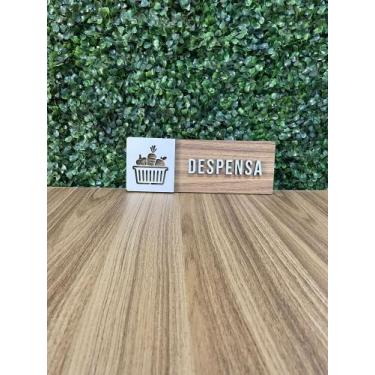 Imagem de Placa de sinalização Despensa de Alimentos em mdf - Realaser Store