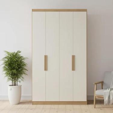Imagem de Guarda-roupa 4 Portas 2 Gavetas 120cm X 220cm Milan - THB Móveis