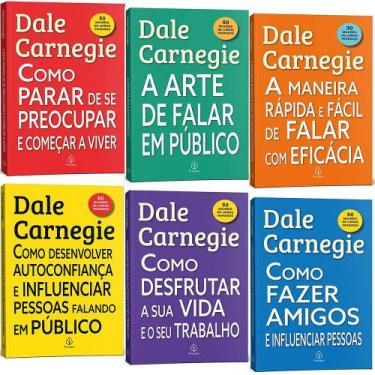 Imagem de Kit Dale Carnegie 6 Livros Guia Prático Autoajuda Liderança Oratória T