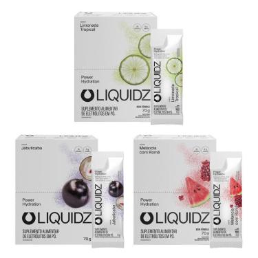 Imagem de LIQUIDZ - Eletrólitos Zero Açúcares - 3 Sabores - Kit 3 Caixas - 42 sachês-Unissex