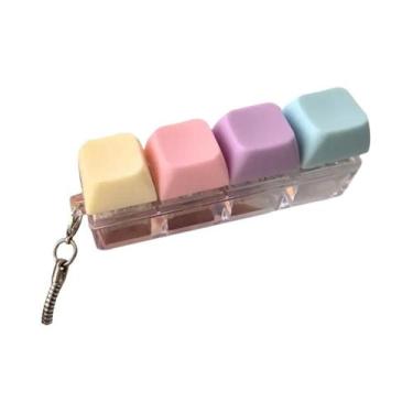 Imagem de Chaveiro Fidget De Teclado Mecânico Com 1/4/5/9 Botões, Sem Luz LED, P