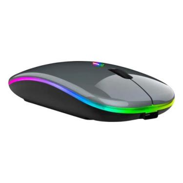 Imagem de Mouse Sem Fio Recarregável 2.4GHz Slim Preto USB - Congratulations Sto