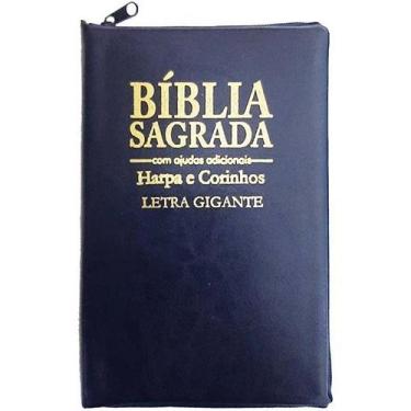 Imagem de Bíblia Sagrada Possui Letras Confortáveis Harpa Cristã Tamanho Grande 