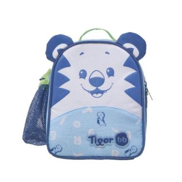 Imagem de Lancheira Transversal Tigor Tigre Bebê Escolar Passeio, Azul