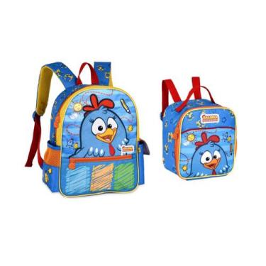 Imagem de Kit Mochila Escolar Galinha Pintadinha + Lancheira 2025 - Clio