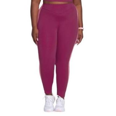 Imagem de Calça Legging Selene Com Recorte Plus Size Feminina - Rosa X3-Feminino