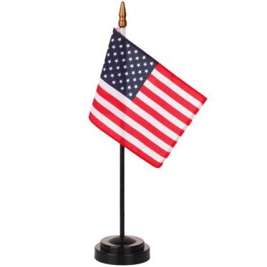 Imagem de Bandeira de Mesa Wuliim 10 x 15 cm EUA Miniatura Resistente ao Desbota