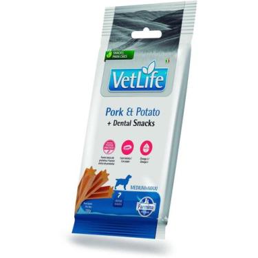 Imagem de Petisco Vet Life Pork Potato Dental para Cães de Raças Médias e Grande