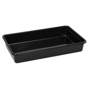 Imagem de Bandeja Higiênica Pet Para Gatos Caixa Areia Simples 12,5l Preto - Pla