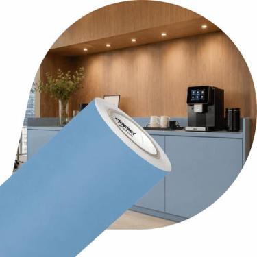 Imagem de Rolo Vinil Adesivo Azul Harmonia Fosco Imprimax 0,61x10m