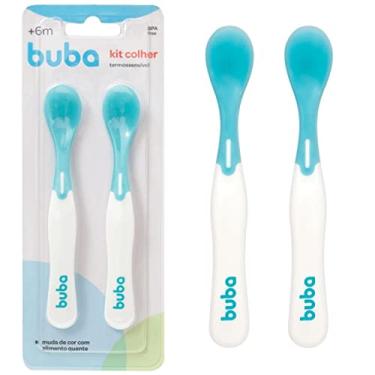Imagem de KIT COLHERES TERMOSSENSIVEL AZUL - 2 UNIDADES BUBA
