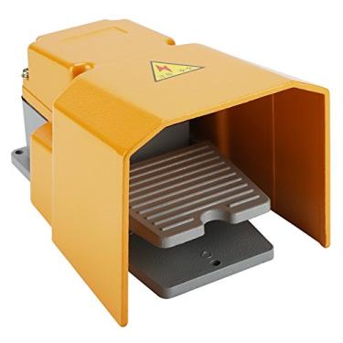 Imagem de YWBL-WH Pedal Interruptor Pedal 250V 10A Resistente a ¨®leo Momentaneo Resistente ¨¤ Corros?o Pedal Interruptor On/Off com liga de alum¨ªnio de prote??o, soquete do interruptor
